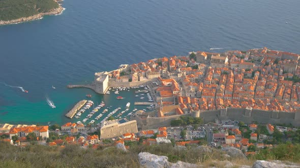 Aerial view Dubrovnik old town