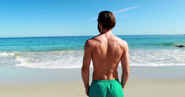 Man standing on beach