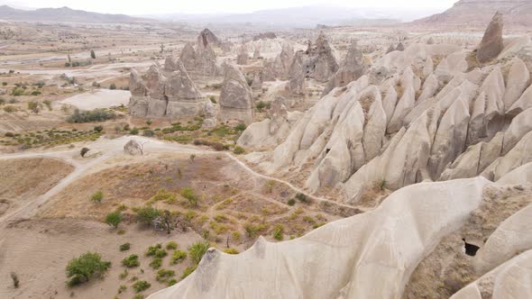 Cappadocia Landscape Aerial View. Turkey. Goreme National Park