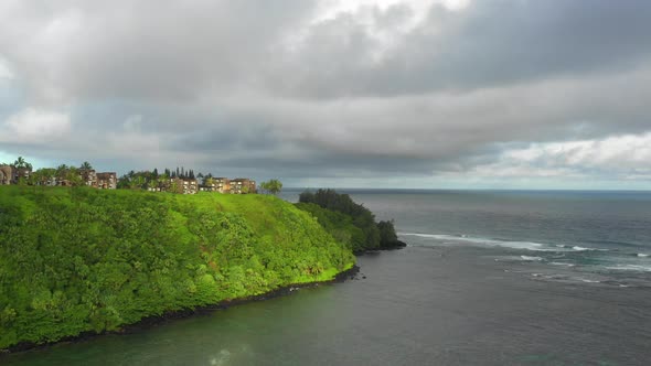 Princeville Kauai Hawaii Tip Of Island Coast Resorts Condos Apartments Property Early Morning Sun