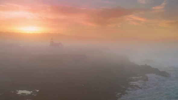 Point Cabrillo Lighthouse Station West Coast California USA Pink Sunrise