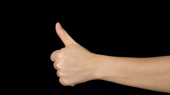 Male Thumbs Rise Up Best Symbol With Alpha Channel