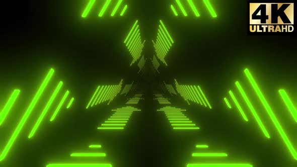 5 Neon Arrow Tunnel Pack 4k