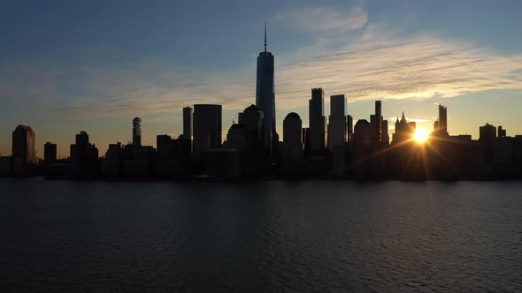 Lower Manhattan New York City at Sunrise