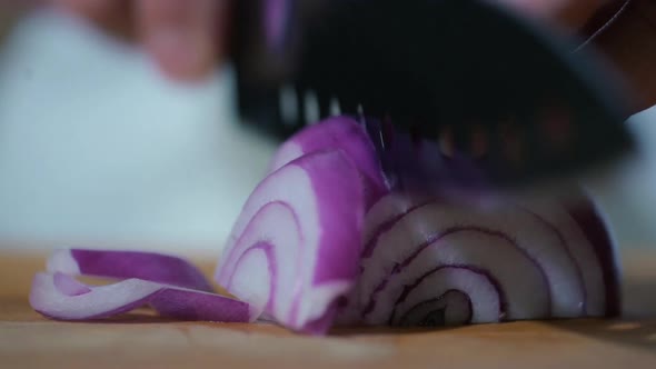 Close-up of cooking in kitchen of house or restaurant.