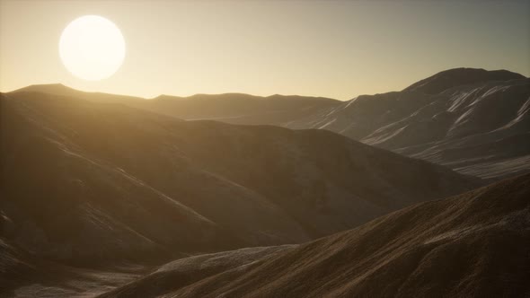 Mountains Landscape in Afghanistan at Sunset