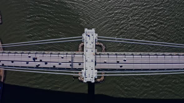 Aerial View of the VerrazanoNarrows Bridge