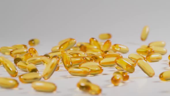 Vitamins and supplements fall in slow motion