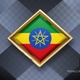 Ethiopia Flag Rotating Badge 4K Looping with Transparent Background - VideoHive Item for Sale