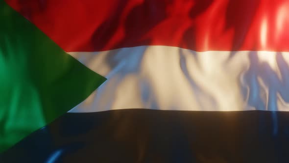 Sudan Flag with Edge Bump