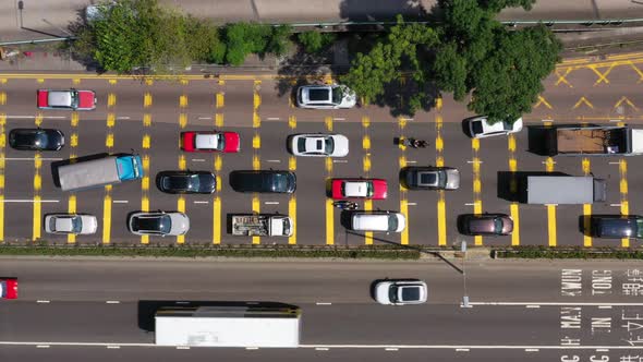 Top view of Hong Kong traffic