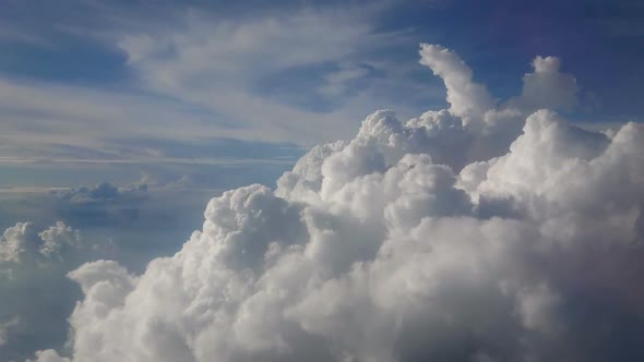 beautiful blue sky and amazing cloud formation