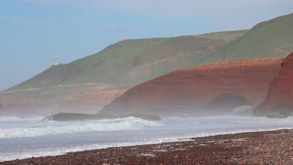 Natural Arch on Legzira Beach, Atlantic Coast