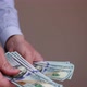 Businessman counts money - slow motion. - VideoHive Item for Sale