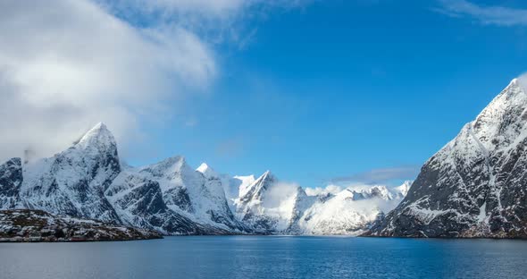 Norwegian Fjord and Mountains Timelapse