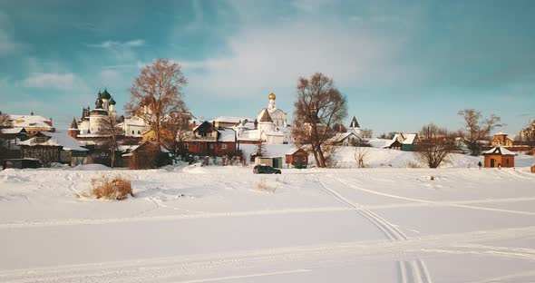 Aerial Panorama Of The Rostov Kremlin