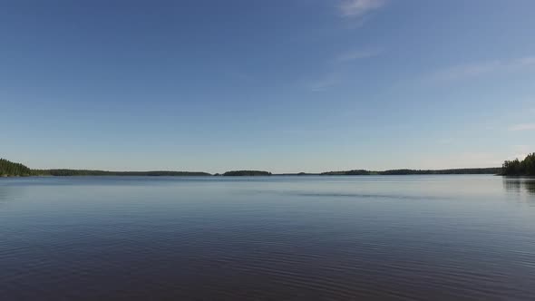 Pan left view of a lake