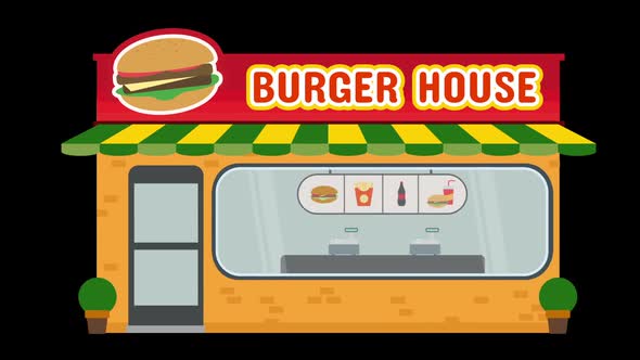 Fast Food Burger House Interior