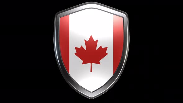 Canada Emblem Transition with Alpha Channel - 4K Resolution