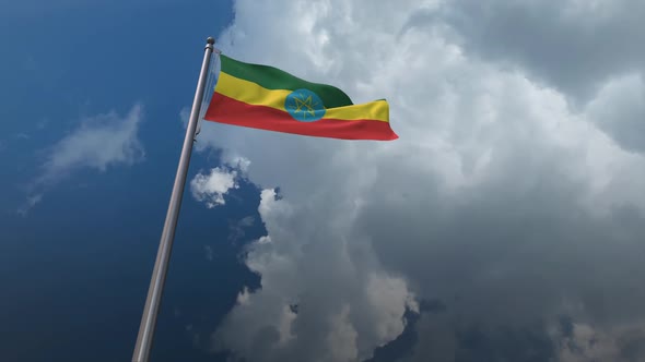 Ethiopia Flag Waving 2K
