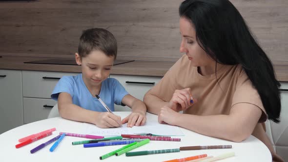 Mom and Son on Home Education