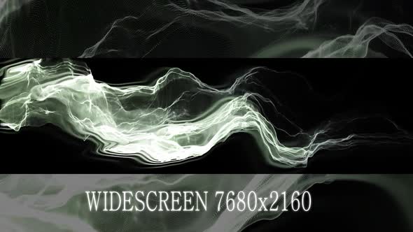 Widescreen White Mist Particles