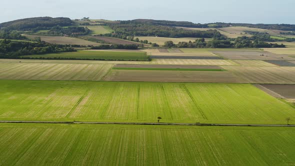 Drone Flying Over Big Fields In Denmark, Drone Stock Footage By Drone Rune