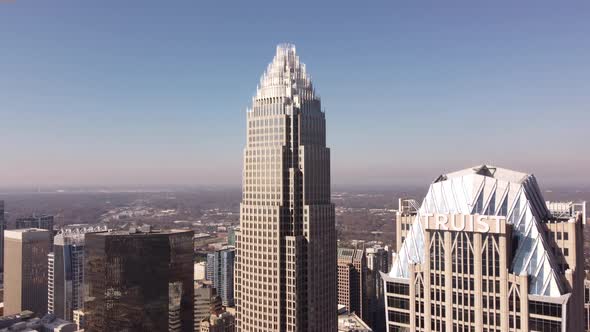 Aerial Video Bank Of America Financial Center Charlotte Nc Usa
