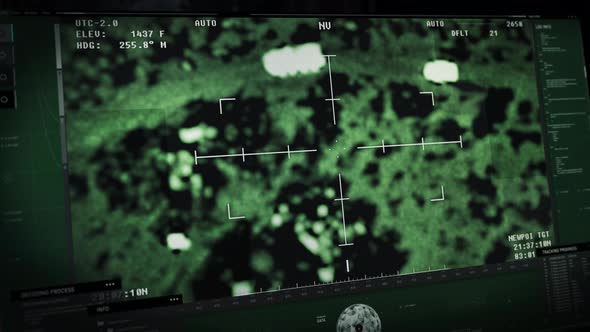 High Tech Night Vision Surveillance Mode Missile Attack Tracking Process alt