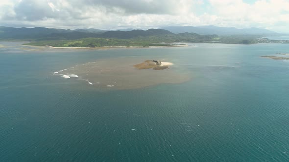 Sandy Island in the sea. Philippines