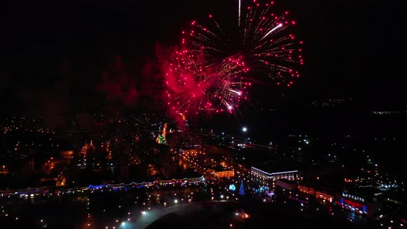 Fireworks in the Night Sky