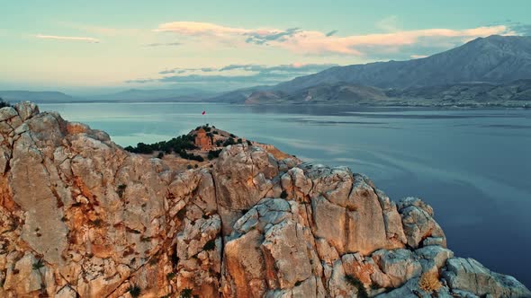 Akdamar Island at Van Lake in Turkey