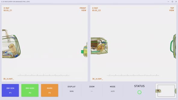 X-Ray Visual Check Inspection Software Alerts Security Of Prohibited Items alt