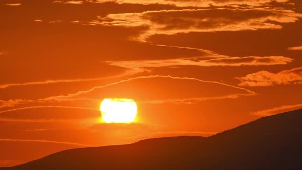 Sunset with lenticular clouds