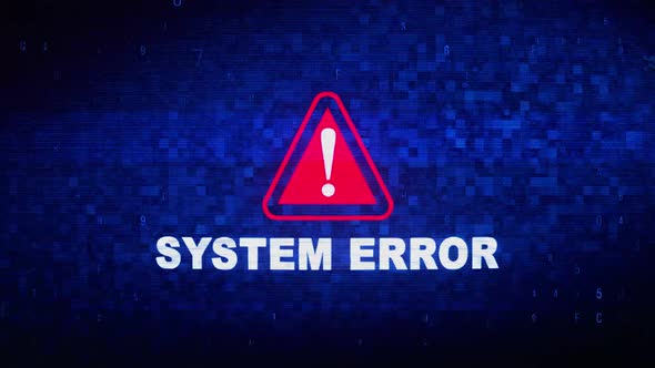 System Error Text Digital Noise Twitch Glitch Distortion Effect Error