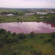 Aerial Landscape with Industrial Zone and Pink Technical Lake - VideoHive Item for Sale
