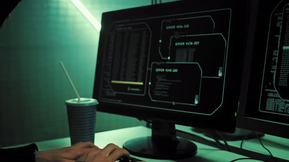 Close Up of Man Hands Typing on a Computer Keyboard