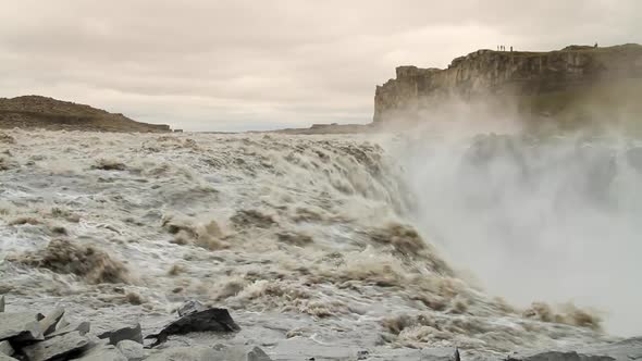 Waterfall Dettifoss in Iceland