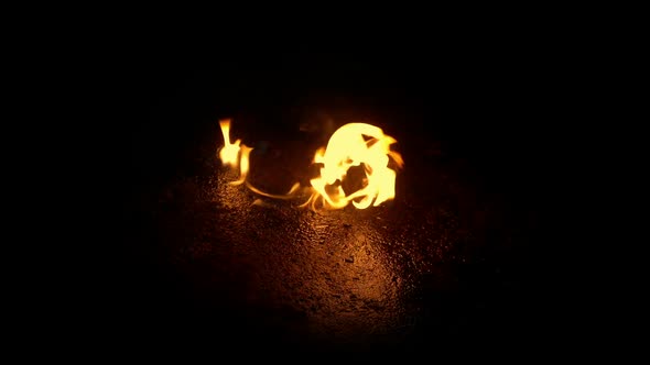 Flaming Object On Ground - Compositing Element
