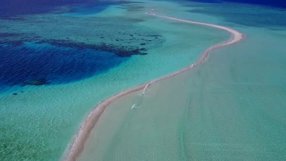 Aerial drone scenery of sea view beach journey by sea and sand background