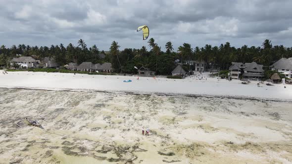 Zanzibar Tanzania  Kitesurfing Near the Shore