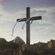Cross of Jesus Christ on Rocky Hill at Sunset - VideoHive Item for Sale