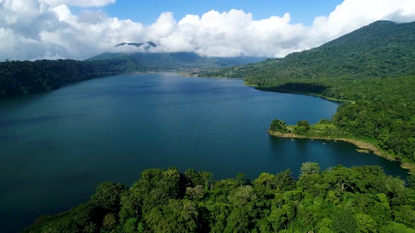 Lake And Mountains.View Above Buyan Lake