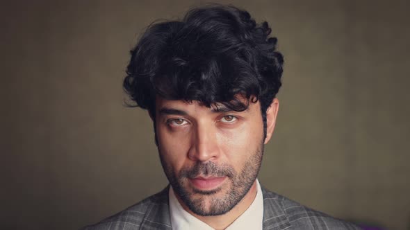 Close Up Portrait of Young Middle Eastern Man