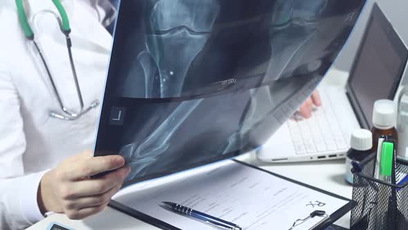 Radiologist Working In A Modern Hospital