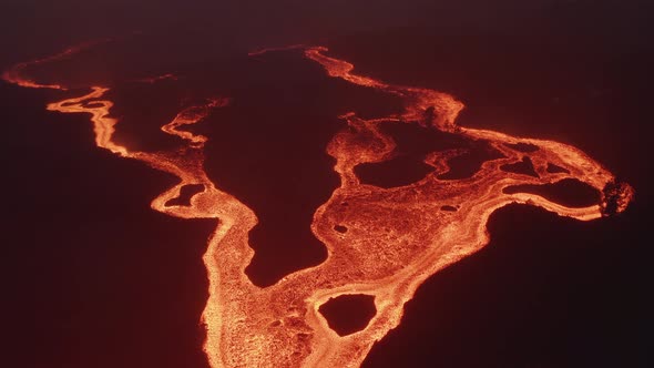 Aerial view of Volcan Cumbre Vieja, La Palma, Canary Islands, Spain.