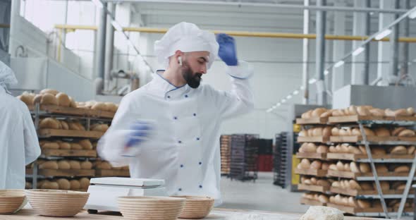 Bakery Industry Charismatic Young Baker Chef