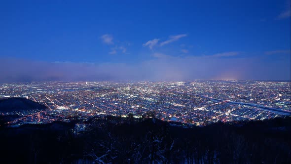 Beautiful Sapporo city and nature in Hokkaido Japan