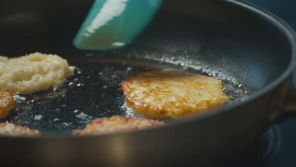 Professional Chef Cooking Potato Pancakes