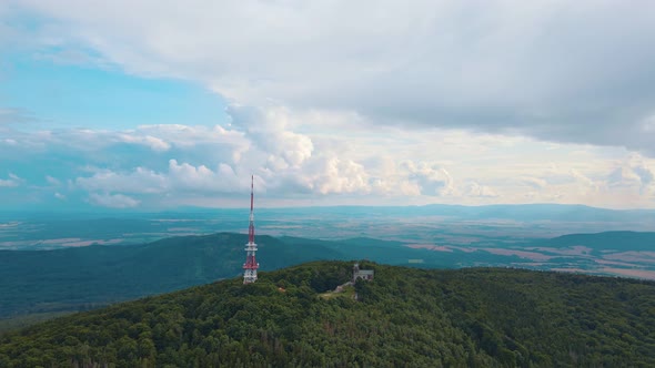 Aerial View of Mountain with Forest